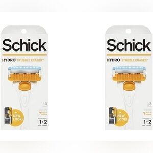 Schick Hydro Stubble Eraser Razor with 2 Razor Refill Blades  Set of 2